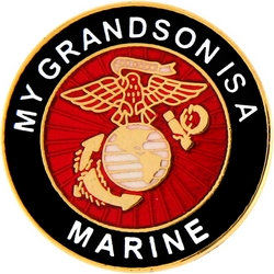 "MY GRANDSON IS A MARINE" PIN